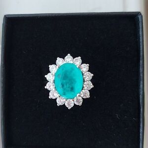 925 Silver Paraiba Tourmaline Ring